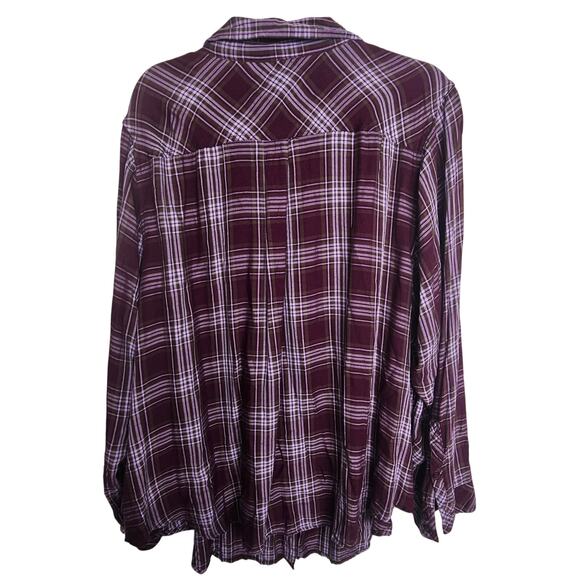 Torrid Womens Plaid Button Shirt Grunge Academia Plus Size 3X Casual Everyday - Picture 8 of 8
